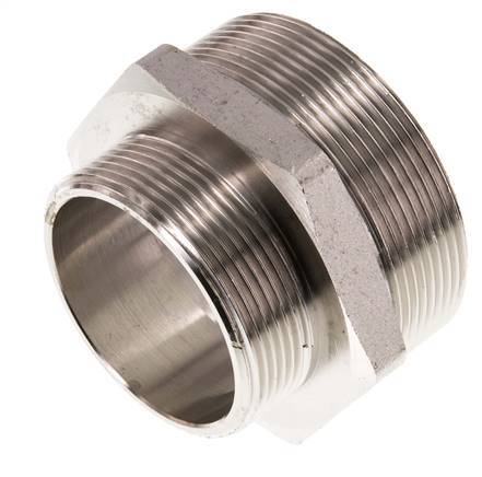 G 2 1/2'' x G 2'' Vernickeltes Messing Doppelnippel 16 bar