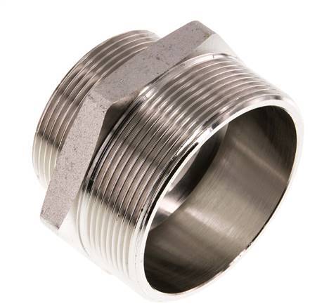 G 2 1/2'' x G 2'' Vernickeltes Messing Doppelnippel 16 bar