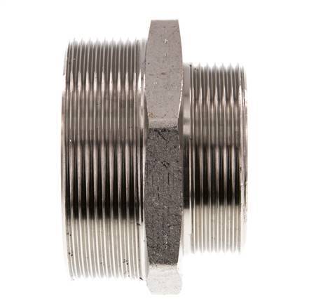 G 2 1/2'' x G 2'' Vernickeltes Messing Doppelnippel 16 bar