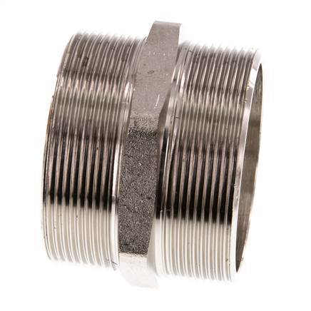 G 2 1/2'' Messing vernickelt Doppelnippel 16 bar