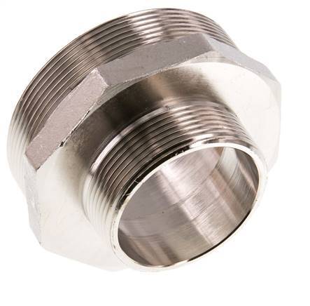 G 3'' x G 2'' Vernickeltes Messing Doppelnippel 16 bar