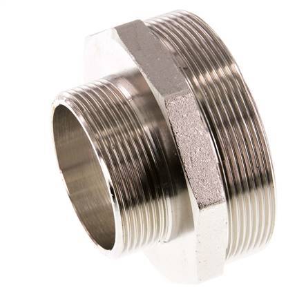 G 3'' x G 2'' Vernickeltes Messing Doppelnippel 16 bar