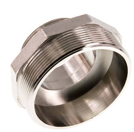 G 3'' x G 2'' Vernickeltes Messing Doppelnippel 16 bar