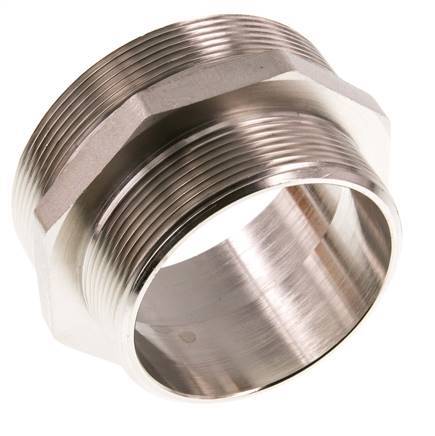 G 3'' x G 2 1/2'' Vernickeltes Messing Doppelnippel 16 bar