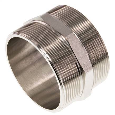 G 3'' Nickel plated Brass Double Nipple 16 Bar