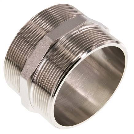 G 3'' Messing vernickelt Doppelnippel 16 bar