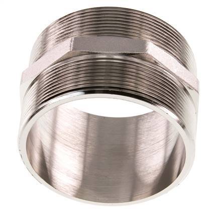 G 3'' Messing vernickelt Doppelnippel 16 bar
