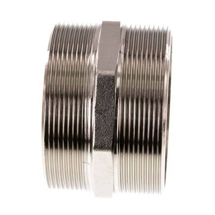 G 3'' Messing vernickelt Doppelnippel 16 bar