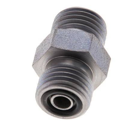 UNF 9/16''-18 Verzinkter Stahl Doppelnippel ORFS 630 Bar - Hydraulisch [2 Stück]