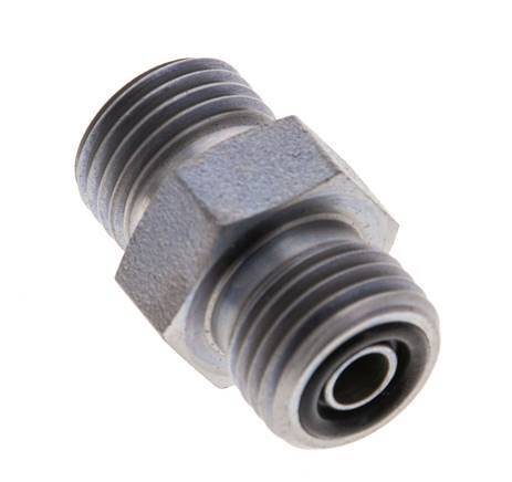 UNF 9/16''-18 Verzinkter Stahl Doppelnippel ORFS 630 Bar - Hydraulisch [2 Stück]