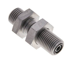 UNF 9/16''-18 Male Zinc plated Steel Bulkhead Fitting ORFS 630 Bar - Hydraulic