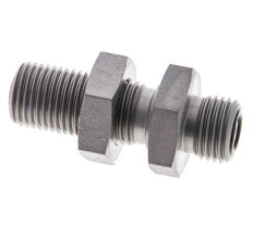 UNF 9/16''-18 Außengewinde Verzinkter Stahl Schottverschraubung ORFS 630 Bar - Hydraulisch