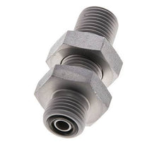 UNF 9/16''-18 Male Zinc plated Steel Bulkhead Fitting ORFS 630 Bar - Hydraulic