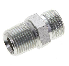 UN 11/16''-16 x 3/8'' NPT Verzinkter Stahl Doppelnippel ORFS 630 Bar - Hydraulisch