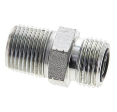 UN 11/16''-16 x 3/8'' NPT Verzinkter Stahl Doppelnippel ORFS 630 Bar - Hydraulisch