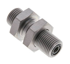 UN 11/16''-16 Außengewinde aus verzinktem Stahl Schottverschraubung ORFS 630 Bar - Hydraulisch