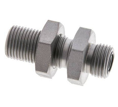 UN 11/16''-16 Außengewinde aus verzinktem Stahl Schottverschraubung ORFS 630 Bar - Hydraulisch