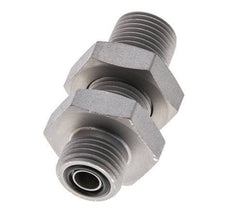 UN 11/16''-16 Außengewinde aus verzinktem Stahl Schottverschraubung ORFS 630 Bar - Hydraulisch