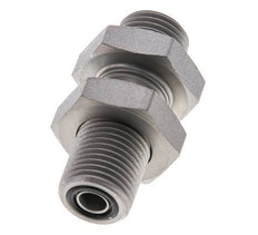UN 11/16''-16 Außengewinde aus verzinktem Stahl Schottverschraubung ORFS 630 Bar - Hydraulisch