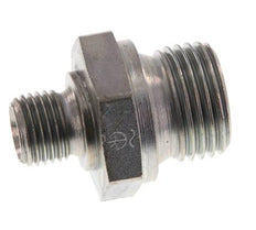 G 1/2'' x G 1/4'' Verzinkter Stahl Doppelnippel 400 Bar - Hydraulisch [2 Stück]