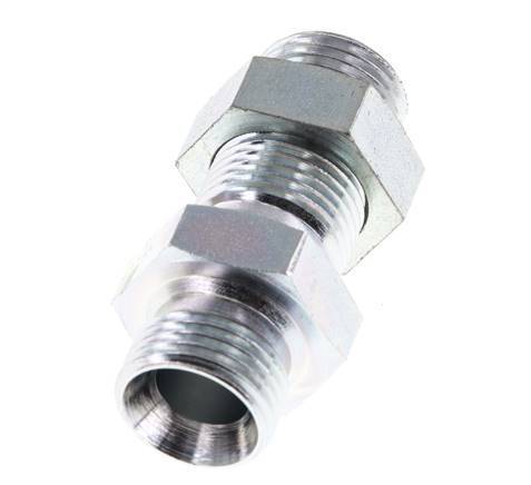 G 1/2'' Verzinkter Stahl Bulkhead Doppelnippel 350 Bar - Hydraulik