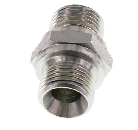 G 1/2'' Zinc plated Steel Double Nipple 400 Bar - Hydraulic [2 Pieces]