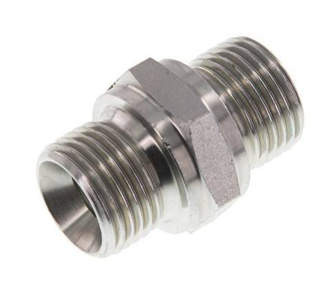 G 1/2'' Zinc plated Steel Double Nipple 400 Bar - Hydraulic [2 Pieces]