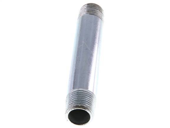 R 1/2'' Zinc plated Steel Double Pipe Nipple 50 Bar DIN 2982 - 120mm [5 Pieces]