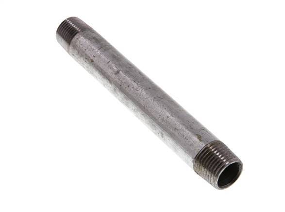R 1/2'' Zinc plated Steel Double Pipe Nipple 50 Bar DIN 2982 - 150mm [5 Pieces]