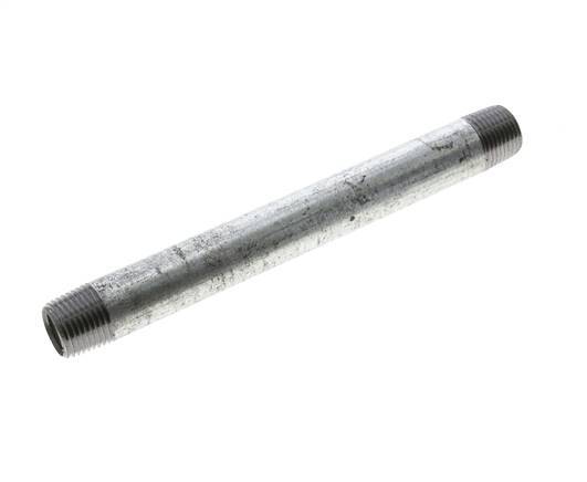 R 1/2'' Zinc plated Steel Double Pipe Nipple 50 Bar DIN 2982 - 180mm [5 Pieces]