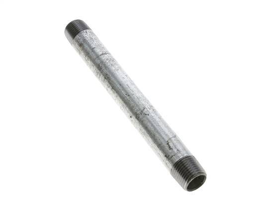 R 1/2'' Zinc plated Steel Double Pipe Nipple 50 Bar DIN 2982 - 180mm [5 Pieces]