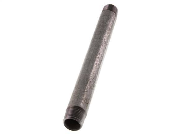 R 1/2'' Zinc plated Steel Double Pipe Nipple 50 Bar DIN 2982 - 200mm [5 Pieces]