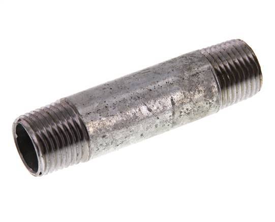 R 1/2'' Zinc plated Steel Double Pipe Nipple 50 Bar DIN 2982 - 80mm [10 Pieces]