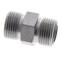 UN 13/16''-16 Verzinkter Stahl Doppelnippel ORFS 630 Bar - Hydraulisch