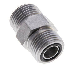 UN 13/16''-16 Verzinkter Stahl Doppelnippel ORFS 630 Bar - Hydraulisch