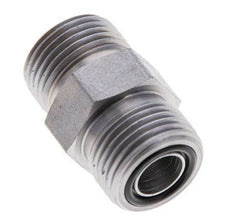 UN 13/16''-16 Verzinkter Stahl Doppelnippel ORFS 630 Bar - Hydraulisch