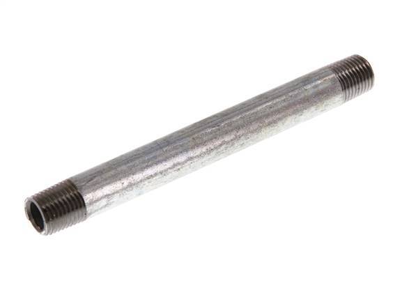 R 1/4'' Zinc plated Steel Double Pipe Nipple 50 Bar DIN 2982 - 120mm [2 Pieces]