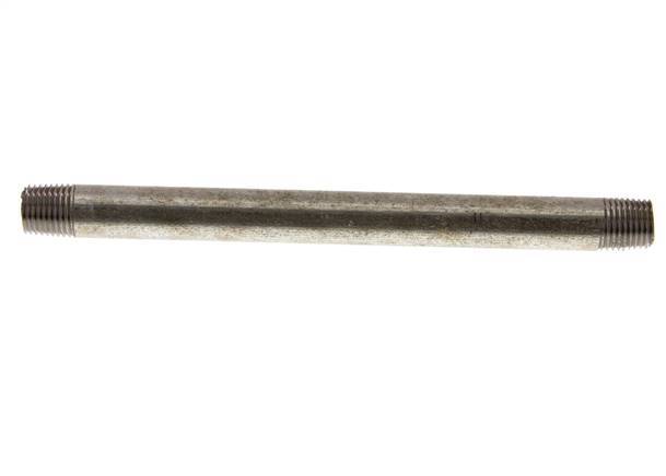 R 1/4'' Zinc plated Steel Double Pipe Nipple 50 Bar DIN 2982 - 150mm [2 Pieces]