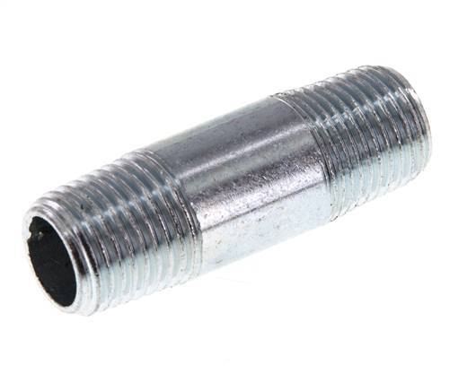 R 1/4'' Zinc plated Steel Double Pipe Nipple 50 Bar DIN 2982 - 40mm [2 Pieces]