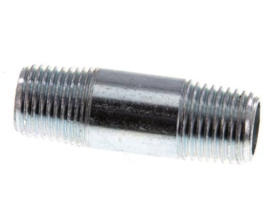 R 1/4'' Zinc plated Steel Double Pipe Nipple 50 Bar DIN 2982 - 40mm [2 Pieces]