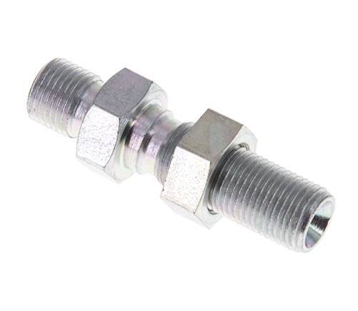 G 1/8'' Verzinktes Stahlschott Doppelnippel 475 Bar - Hydraulisch