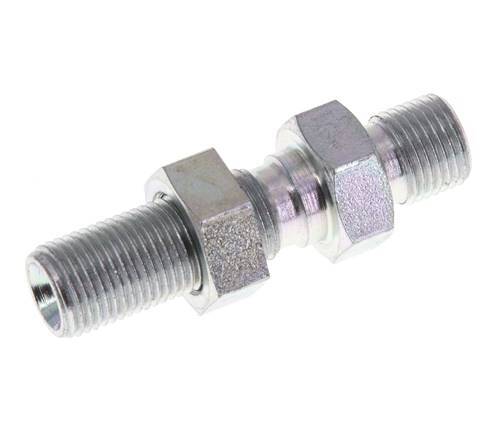 G 1/8'' Verzinktes Stahlschott Doppelnippel 475 Bar - Hydraulisch