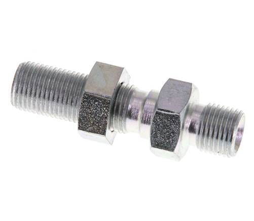 G 1/8'' Verzinktes Stahlschott Doppelnippel 475 Bar - Hydraulisch