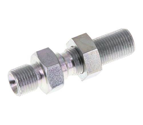 G 1/8'' Verzinktes Stahlschott Doppelnippel 475 Bar - Hydraulisch