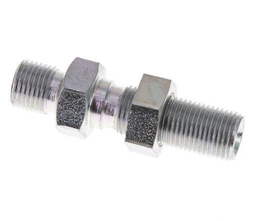 G 1/8'' Verzinktes Stahlschott Doppelnippel 475 Bar - Hydraulisch