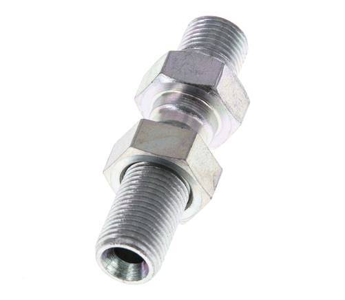 G 1/8'' Verzinktes Stahlschott Doppelnippel 475 Bar - Hydraulisch