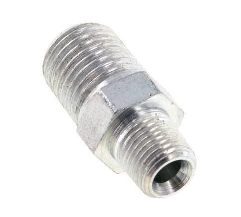 1/8'' NPT x 1/4'' NPT Verzinkter Stahl Doppelnippel 375 Bar - Hydraulisch [2 Stück]