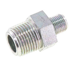 1/8'' NPT x 3/8'' NPT Zinc plated Steel Double Nipple 210 Bar - Hydraulic