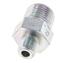 1/8'' NPT x 3/8'' NPT Zinc plated Steel Double Nipple 210 Bar - Hydraulic