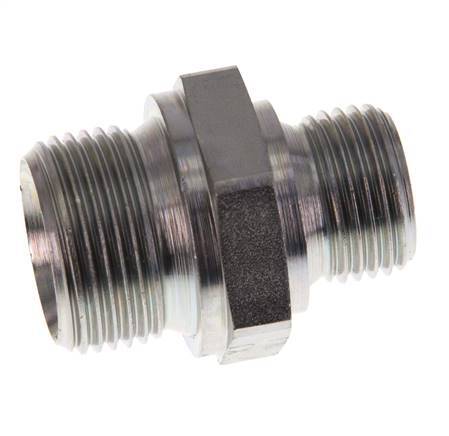 G 3/4'' x G 1/2'' Verzinkter Stahl Doppelnippel 400 bar - Hydraulik